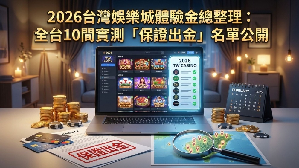 2026台灣娛樂城體驗金總整理：全台10間實測「保證出金」名單公開